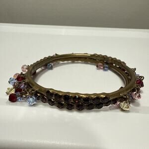 Sorrelli vintage bangle bracelets Multi Colored Stackable Set Of 2